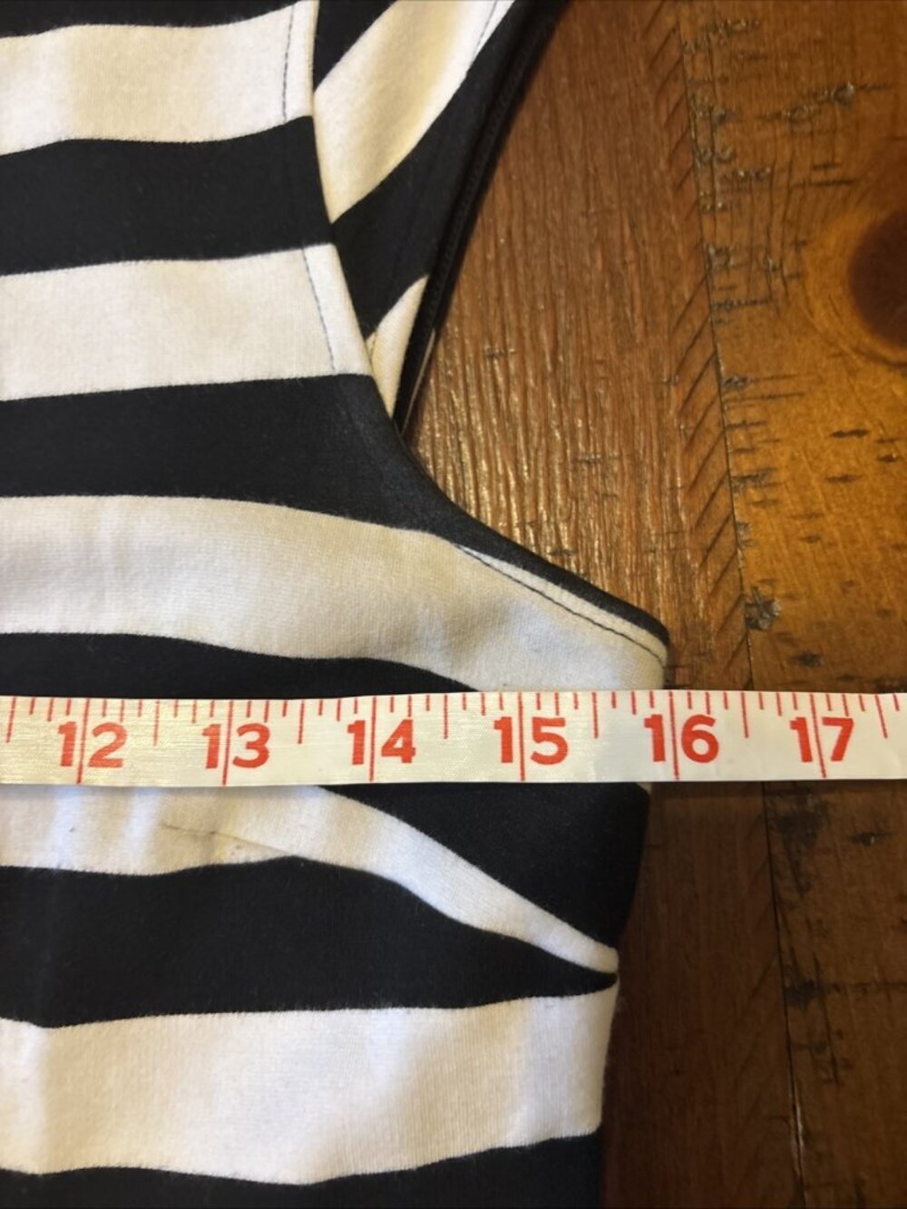 Loft Black & White Striped Spring Dress Size 8 Petite Zips In Back - Picture 5 of 7